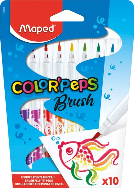 Produktbild: Maped Pinselstifte Color'Peps Brush 10 St&uuml;ck Kartonetui