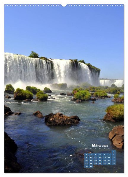 Produktbild: Wasserf&auml;lle S&uuml;damerikas - Iguazu Wasserf&auml;lle (Wandkalender 2026 DIN A2 hoch), CALVENDO Monatskalender