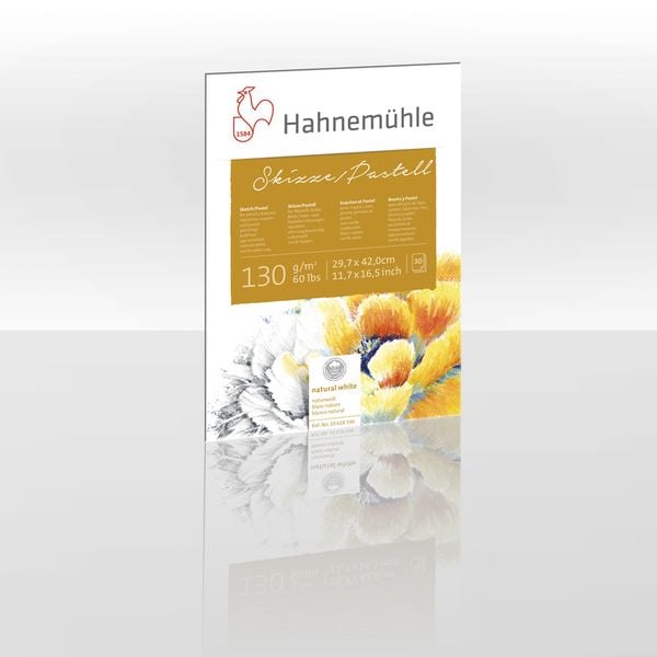 Produktbild: Hahnem&uuml;hle Papier Skizze/Pastell, DIN A 3, 130 g/m&sup2;