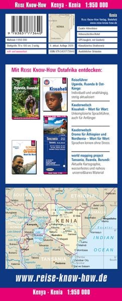 Produktbild: Reise Know-How Landkarte Kenia / Kenya (1:950.000)