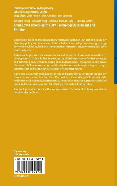 Produktbild: China Low-Carbon Healthy City, Technology Assessment and Practice