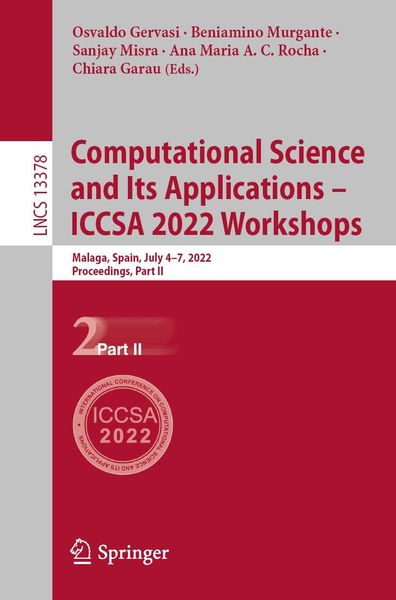 Produktbild: Computational Science and Its Applications - ICCSA 2022 Workshops