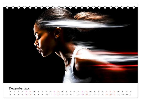Produktbild: Sport Art (Tischkalender 2026 DIN A5 quer), CALVENDO Monatskalender