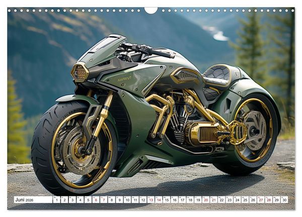Produktbild: Futuristische Motorr&auml;der (Wandkalender 2026 DIN A3 quer), CALVENDO Monatskalender