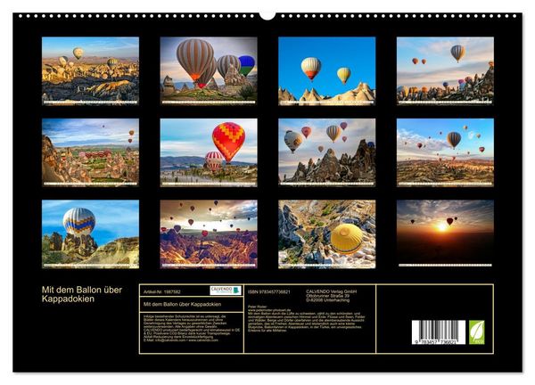 Produktbild: Mit dem Ballon &uuml;ber Kappadokien (hochwertiger Premium Wandkalender 2026 DIN A2 quer), Kunstdruck in Hochglanz