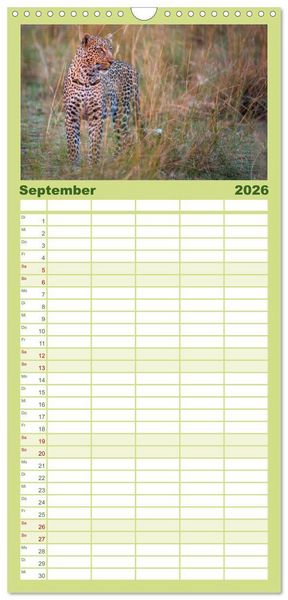Produktbild: Familienplaner 2026 - Emotionale Momente: Afrika Wildlife. Part 3. mit 5 Spalten (Wandkalender, 21 x 45 cm) CALVENDO
