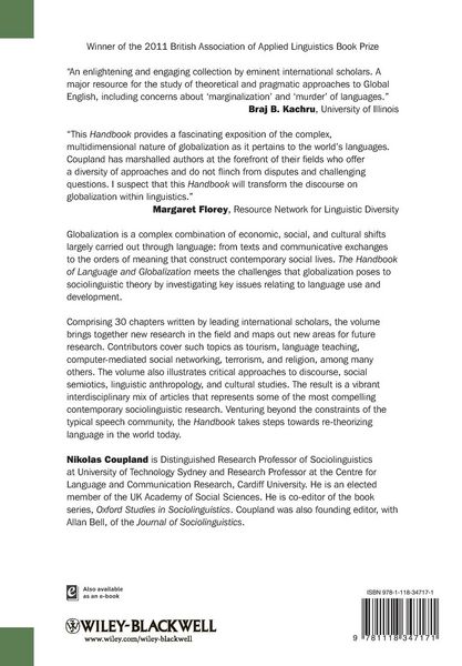 Produktbild: The Handbook of Language and Globalization