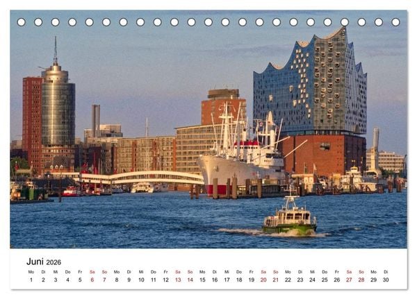 Produktbild: Hamburger Ansichten (Tischkalender 2026 DIN A5 quer), CALVENDO Monatskalender