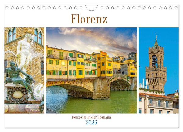 Produktbild: Florenz - Reiseziel in der Toskana (Wandkalender 2026 DIN A4 quer), CALVENDO Monatskalender
