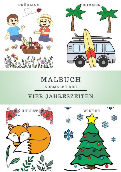 Produktbild: Malbuch Ausmalbilder - Vier Jahreszeiten