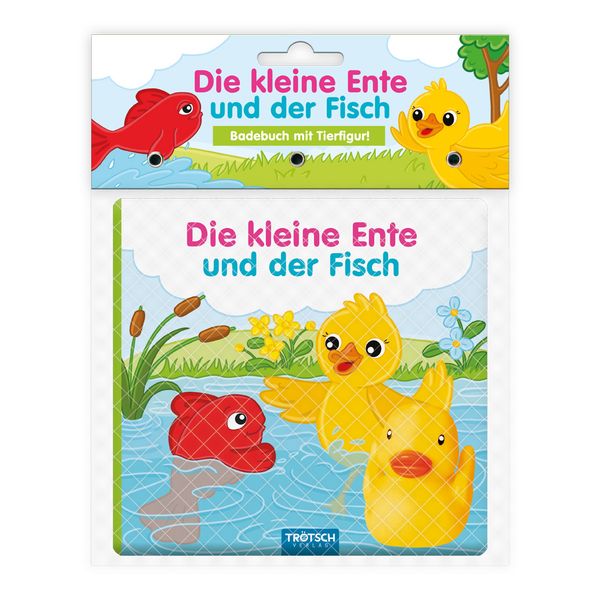 Produktbild: Tr&ouml;tsch Badebuch mit Tierfigur Die kleine Ente und der Fisch
