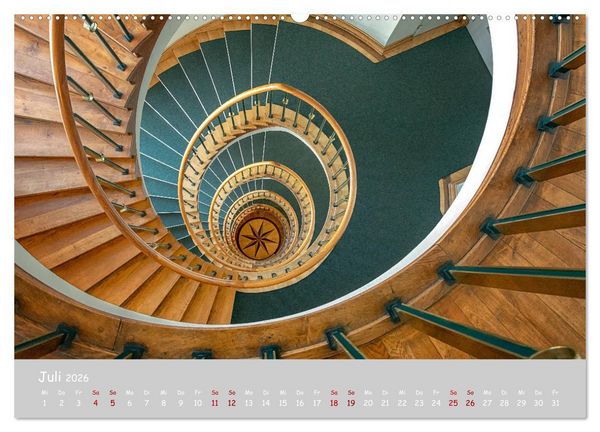 Produktbild: Hamburger Treppenspiralen (hochwertiger Premium Wandkalender 2026 DIN A2 quer), Kunstdruck in Hochglanz