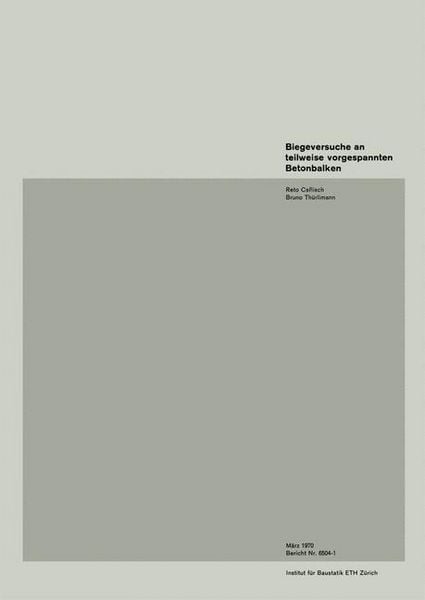 Produktbild: Biegeversuche an teilweise vorgespannten Betonbalken