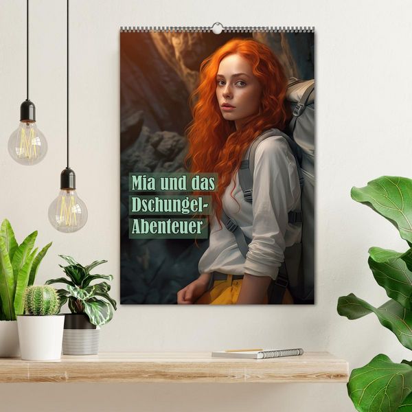 Produktbild: Mia und das Dschungel-Abenteuer (Wandkalender 2026 DIN A2 hoch), CALVENDO Monatskalender