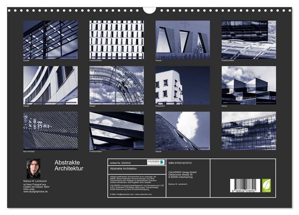 Produktbild: Abstrakte Architektur (Wandkalender 2026 DIN A3 quer), CALVENDO Monatskalender