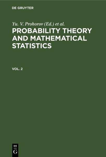 Produktbild: Probability Theory and Mathematical Statistics. Vol. 2