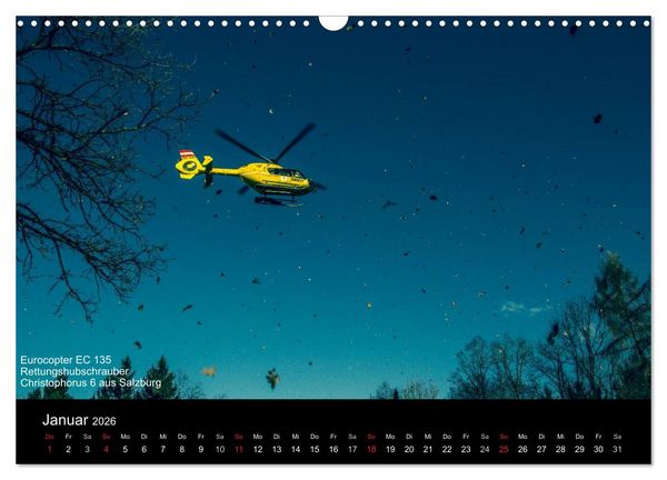 Produktbild: Hubschrauber im Einsatz (Wandkalender 2026 DIN A3 quer), CALVENDO Monatskalender