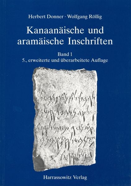 Produktbild: Kanaan&auml;ische und aram&auml;ische Inschriften