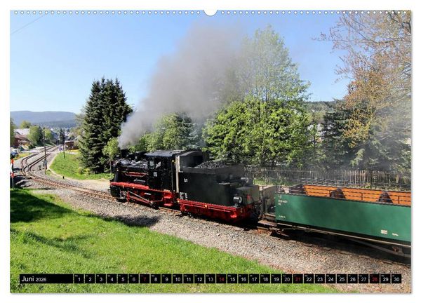 Produktbild: Bahnland Sachsen (hochwertiger Premium Wandkalender 2026 DIN A2 quer), Kunstdruck in Hochglanz