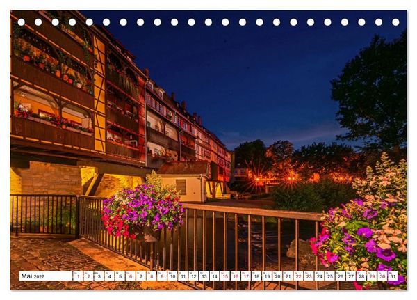 Produktbild: Rund um die Kr&auml;merbr&uuml;cke - Ein St&uuml;ck Mittelalter in Erfurt (Tischkalender 2027 DIN A5 quer), CALVENDO Monatskalender