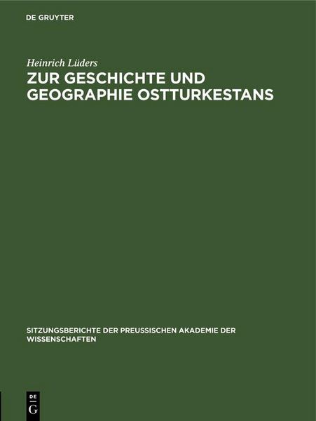Produktbild: Zur Geschichte und Geographie Ostturkestans