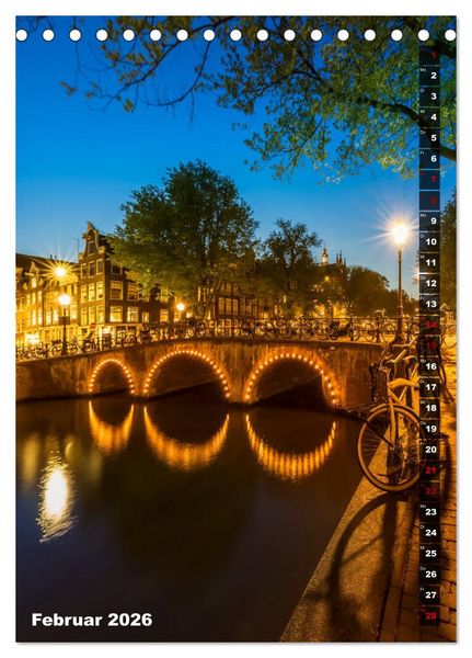 Produktbild: AMSTERDAM Charmantes Stadtherz (Tischkalender 2026 DIN A5 hoch), CALVENDO Monatskalender