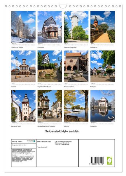 Produktbild: Seligenstadt Idylle am Main (Wandkalender 2027 DIN A3 hoch), CALVENDO Monatskalender
