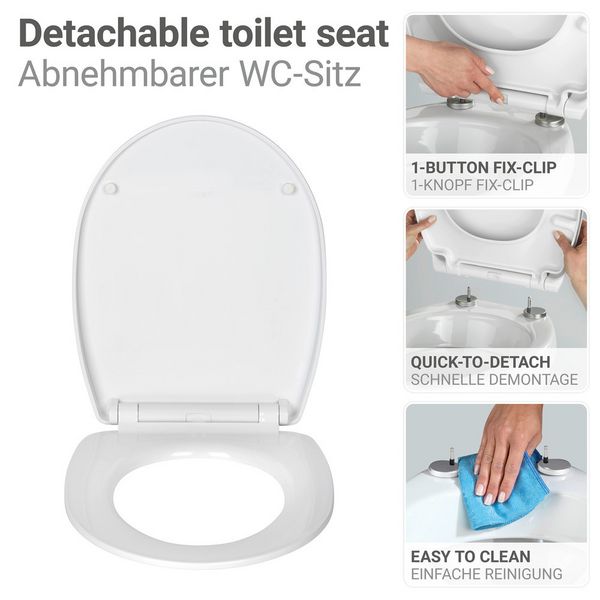 Produktbild: WC-Sitz Mod. Corbara, mehrfarbig, Thermoplast, 36.5x45 cm, mit Easy-Close Absenkautomatik