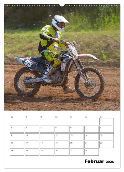 Produktbild: Motocross Terminplaner (hochwertiger Premium Wandkalender 2026 DIN A2 hoch), Kunstdruck in Hochglanz