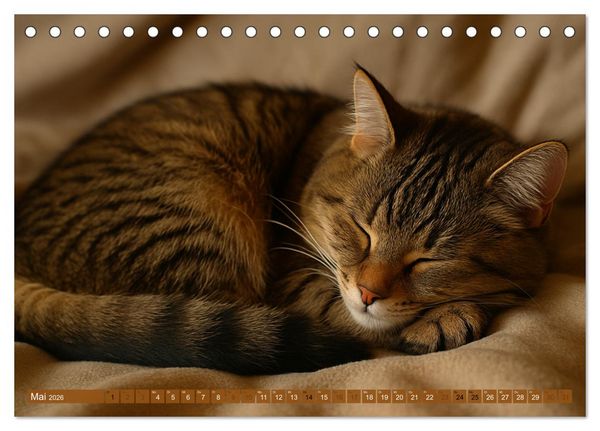Produktbild: Katzenblicke &ndash; Eleganz und Anmut (Tischkalender 2026 DIN A5 quer), CALVENDO Monatskalender