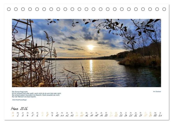 Produktbild: Poesiefl&uuml;gels Abendspaziergang (Tischkalender 2026 DIN A5 quer), CALVENDO Monatskalender