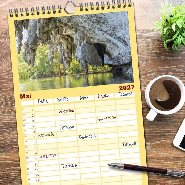 Produktbild: Familienplaner 2027 - Thailand - Die Sch&ouml;nheit Asiens mit 5 Spalten (Wandkalender, 21 x 45 cm) CALVENDO