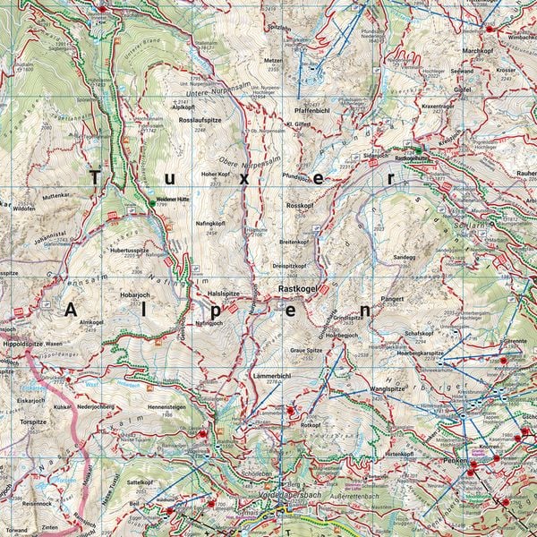 Zillertaler Alpen, Wander-, Rad- und Freizeitkarte 1:50.000, freytag & berndt, WK 152