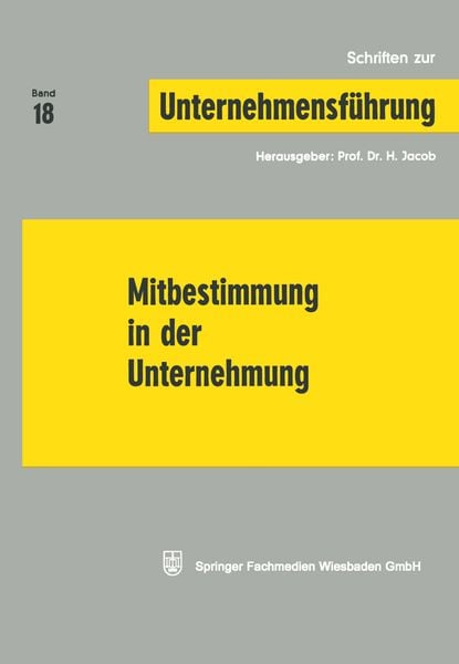 Produktbild: Mitbestimmung in der Unternehmung