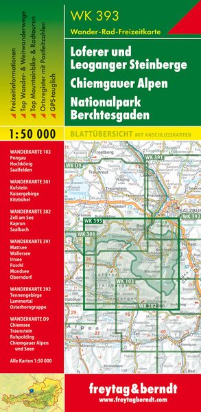 Loferer - Leogang - Steinberge - Berchtesgarden 1 : 50 000 Wanderkarte