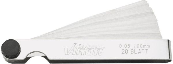 Vigor V1714 Fühlerlehre 0.05 - 1mm Anzahl Blätter: 20 DIN 2275