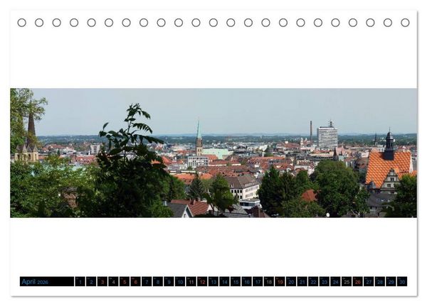 Produktbild: Bielefeld gibt es! Stadtpanoramen (Tischkalender 2026 DIN A5 quer), CALVENDO Monatskalender