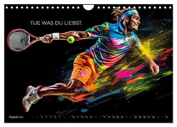Produktbild: Tennis und Motivation (Wandkalender 2026 DIN A4 quer), CALVENDO Monatskalender
