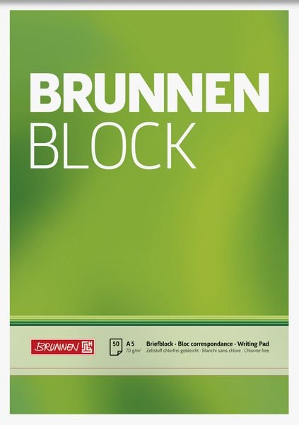 Produktbild: Brunnen Briefblock A5 70g unlin.