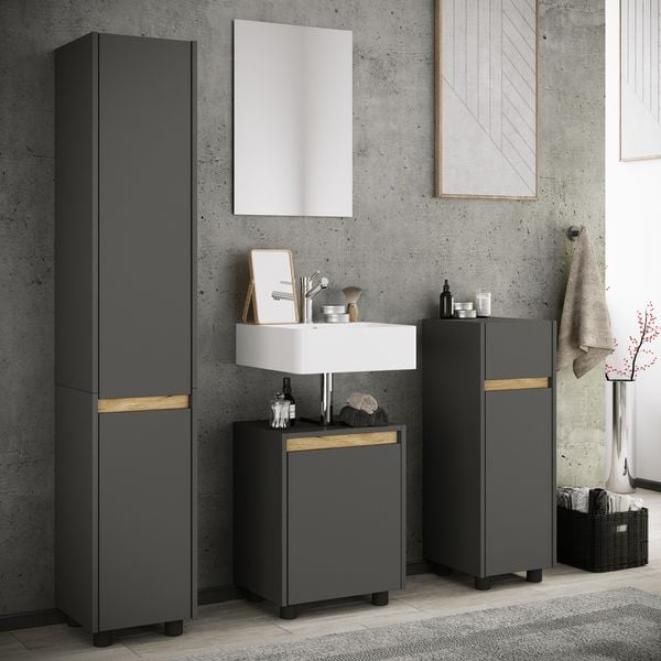 Produktbild: 4-tlg. Badm&ouml;bel Set Komplett Badschrank Cosila M