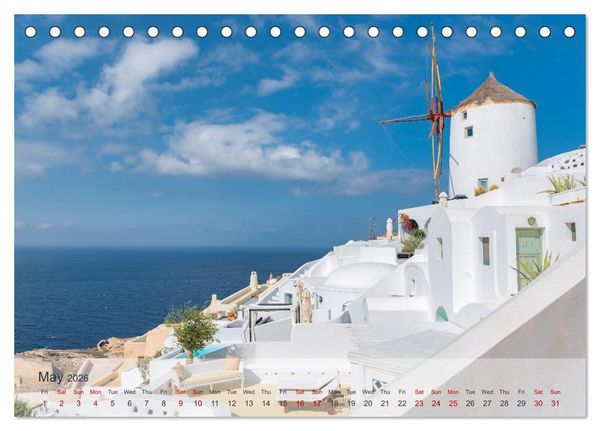 Produktbild: Whispers of Santorini (Desk Calendar 2026 DIN A5 landscape), CALVENDO 12 Month DeskCalendar