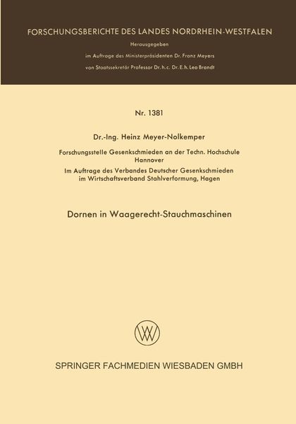 Produktbild: Dornen in Waagerecht-Stauchmaschinen