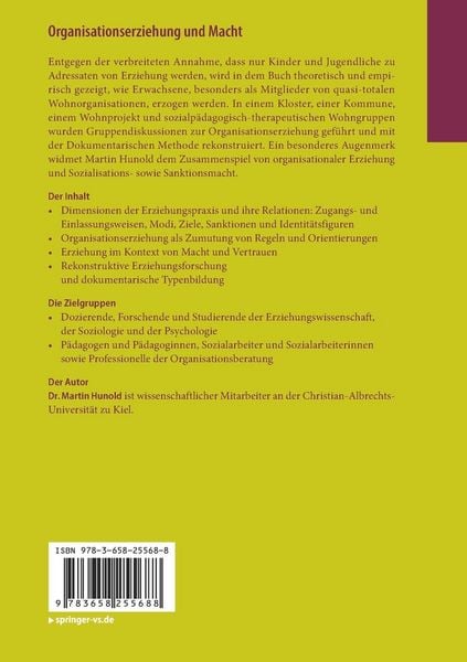 Produktbild: Organisationserziehung und Macht