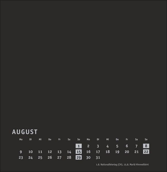 Produktbild: Premium-Bastelkalender schwarz gro&szlig; 2027
