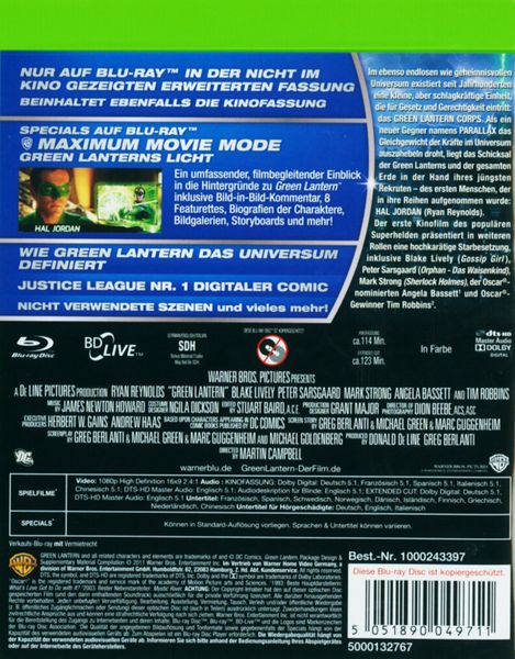 Produktbild: Green Lantern - Extended Cut