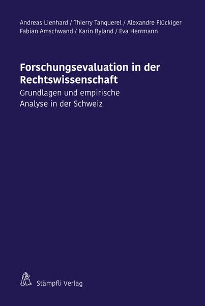 Produktbild: Forschungsevaluation in der Rechtswissenschaft
