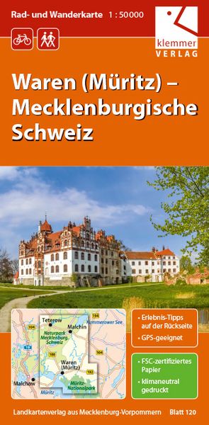 Produktbild: Waren (Müritz)  Mecklenburgische Schweiz 1 : 50 000 Rad- und Wanderkarte