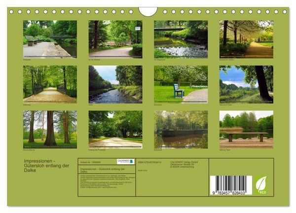Produktbild: Impressionen - G&uuml;tersloh entlang der Dalke (Wandkalender 2026 DIN A4 quer), CALVENDO Monatskalender