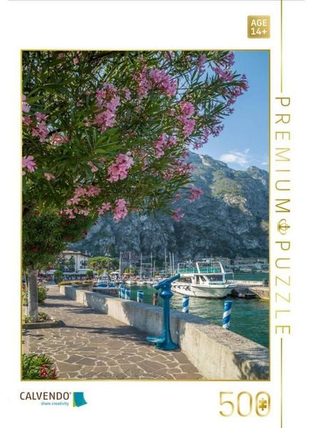 CALVENDO Puzzle GARDASEE Hafen und Uferpromenade in Limone sul Garda | 500 Teile Lege-Größe 48 × 36 cm Foto-Puzzle für Erwachsene