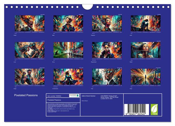Produktbild: Pixelated Passions (Wall Calendar 2026 DIN A4 landscape), CALVENDO 12 Month Wall Calendar